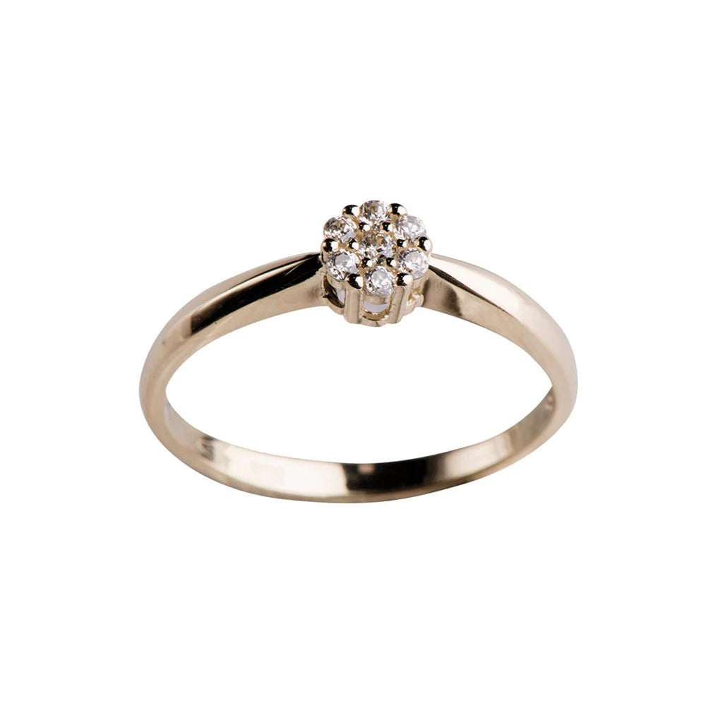 14kt. guldring m/cz