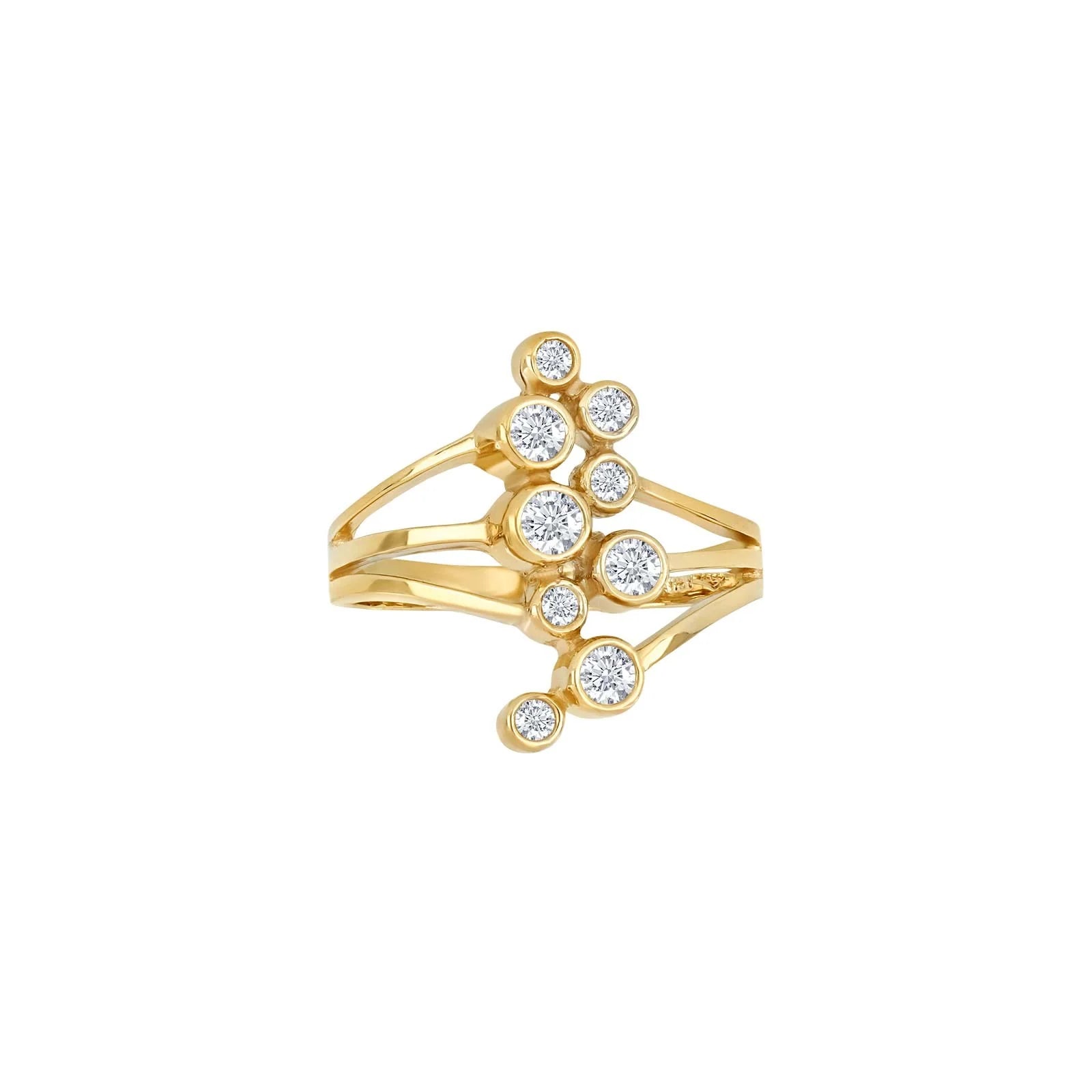 8kt. guldring m/cz