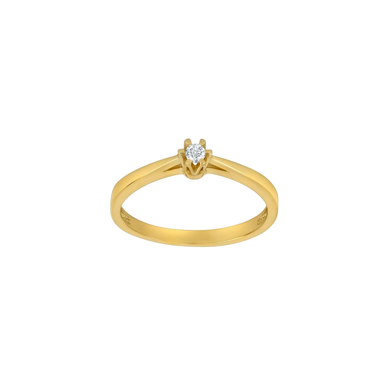 8kt. guldring m/2,5 mm cz i 6 grabber