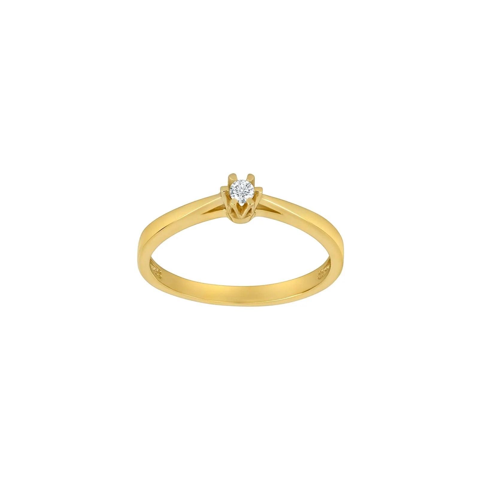 14kt. guldring m/2,5 mm cz i 6 grabber