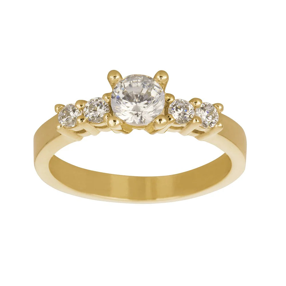 8kt. guldring m/cz