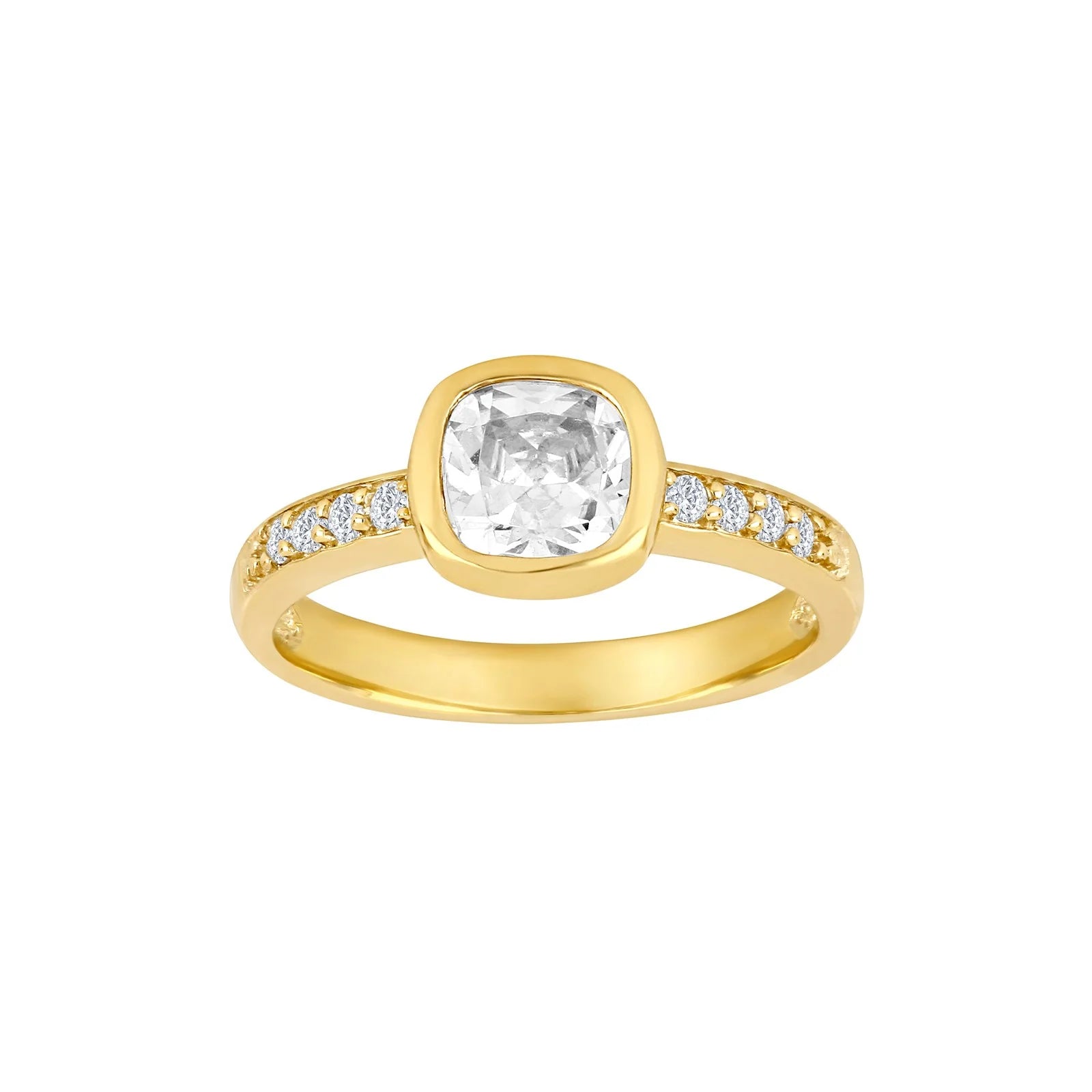 8kt. guldring m/cz