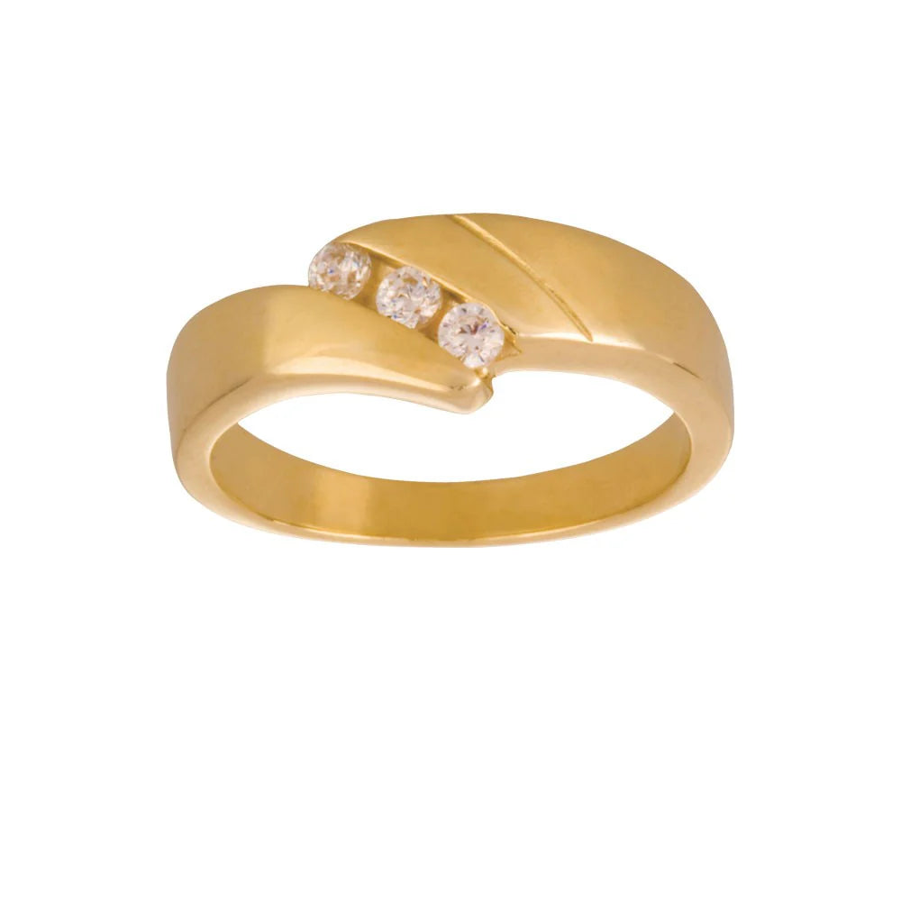 8kt. guldring m/cz