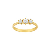 8kt. guldring m/cz