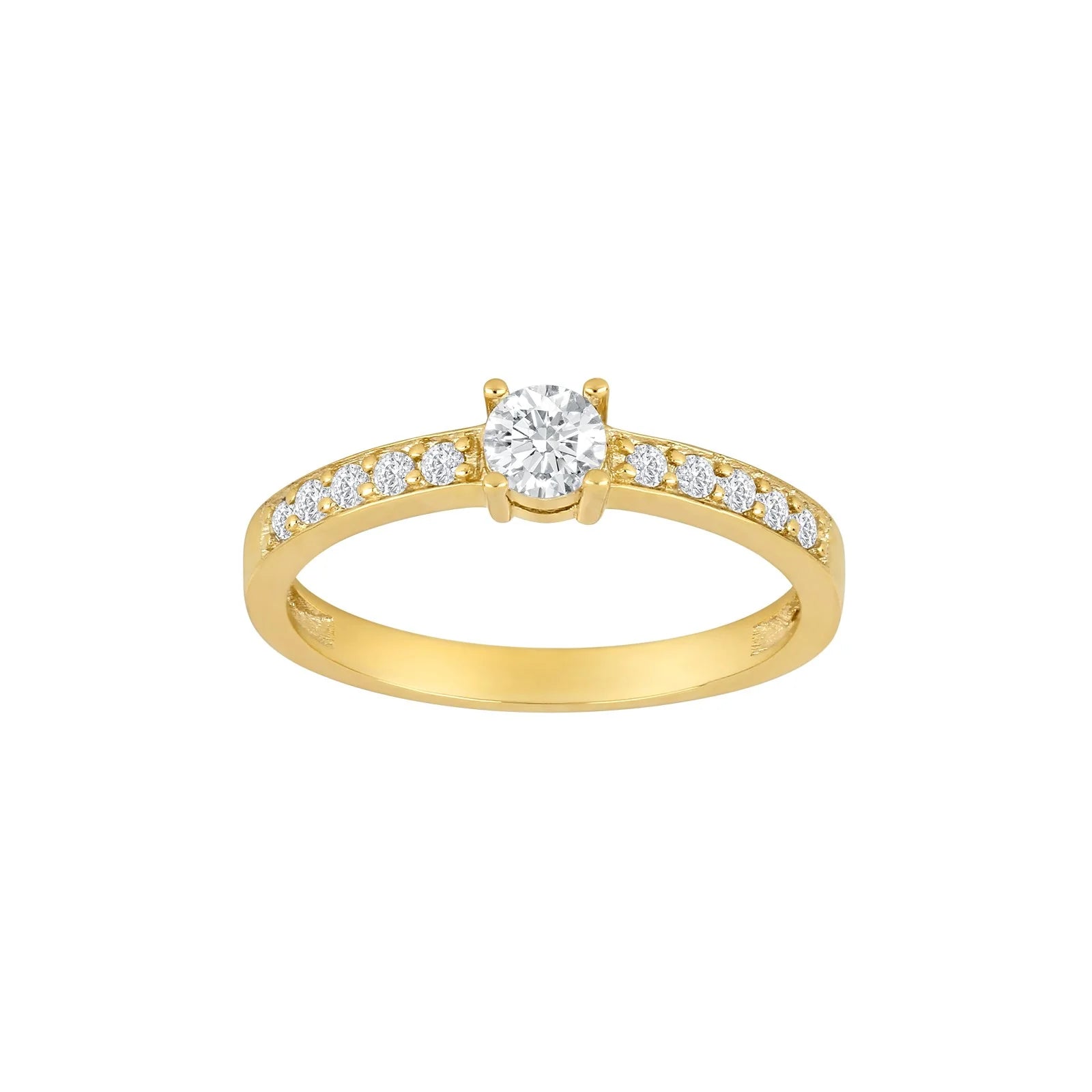 14kt. guldring m/cz