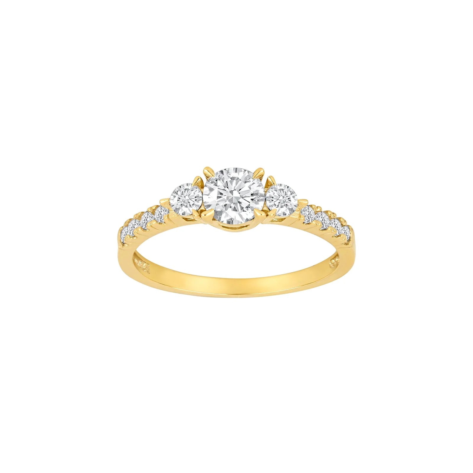 8kt. guldring m/cz