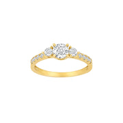 14kt. guldring m/cz