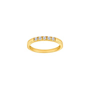 14kt. Guld alliancering m. 5 cz
