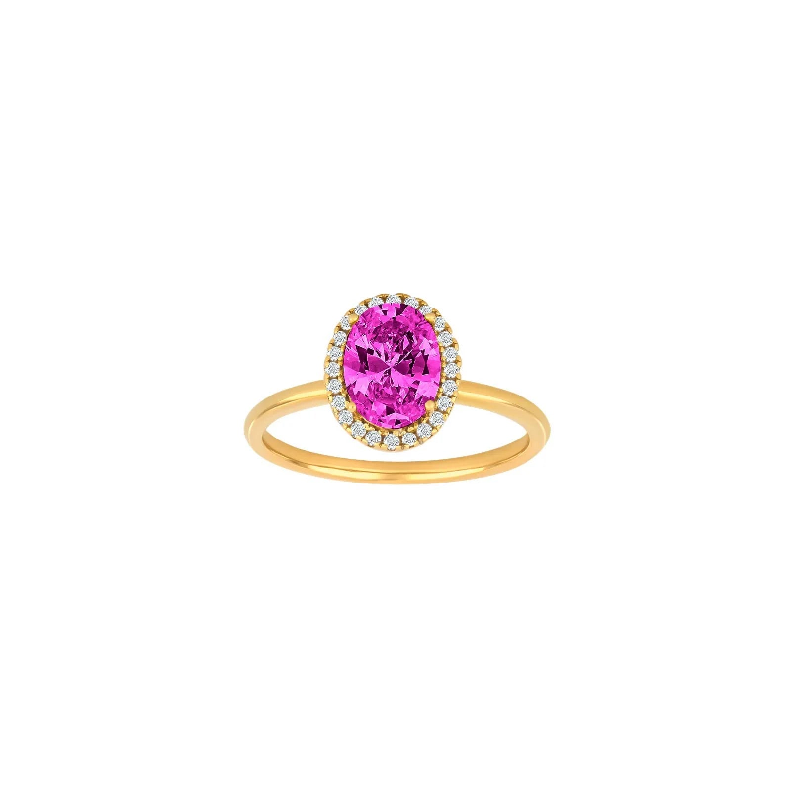 Forgyldt ring MILLENOR pink