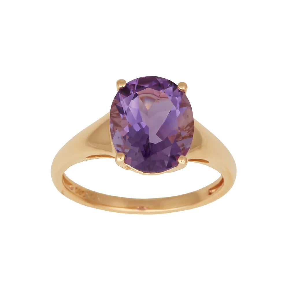 14kt. guldring m/ametyst