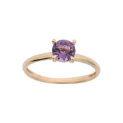 14kt. guldring m/ametyst