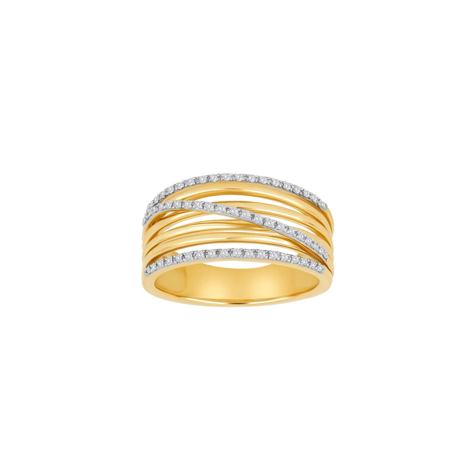 14kt. guldring med 0,16ct W/SI