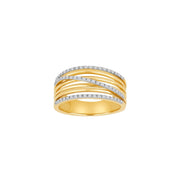 14kt. guldring med 0,16ct W/SI