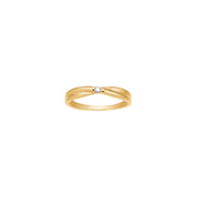 14kt. guldring m. 0,03ct W/SI