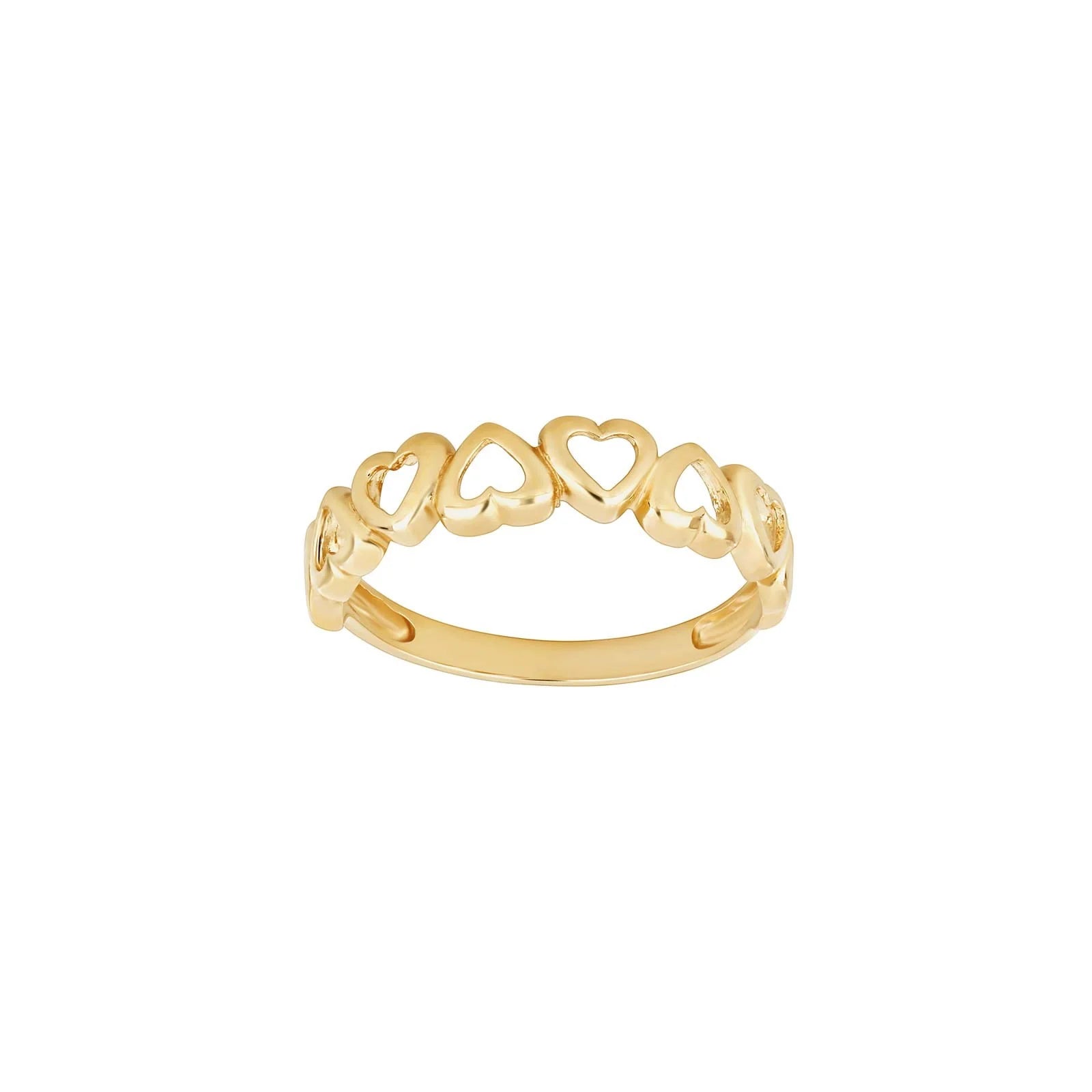 8kt. guldring m/hjerter