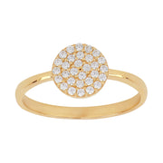 8kt. guldring m/cz rund 8mm