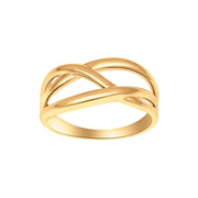 14kt. guldring m/flettede tråde