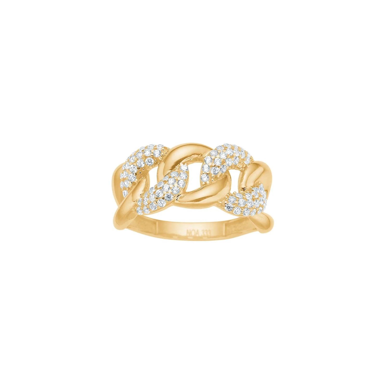 8kt. guldring m/cz