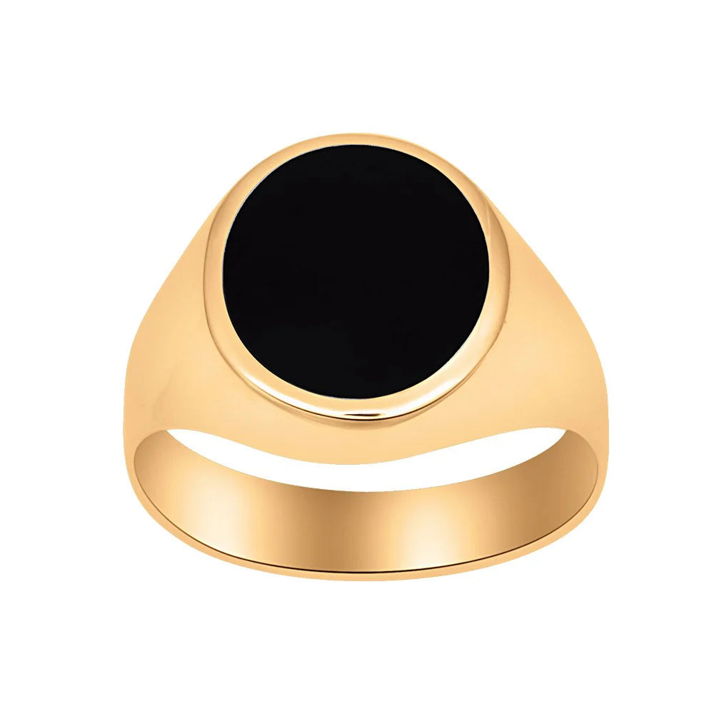 14kt. guldherrering m/onyx