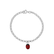 Sølv Børne Armbånd M/Mariehøne 15Cm