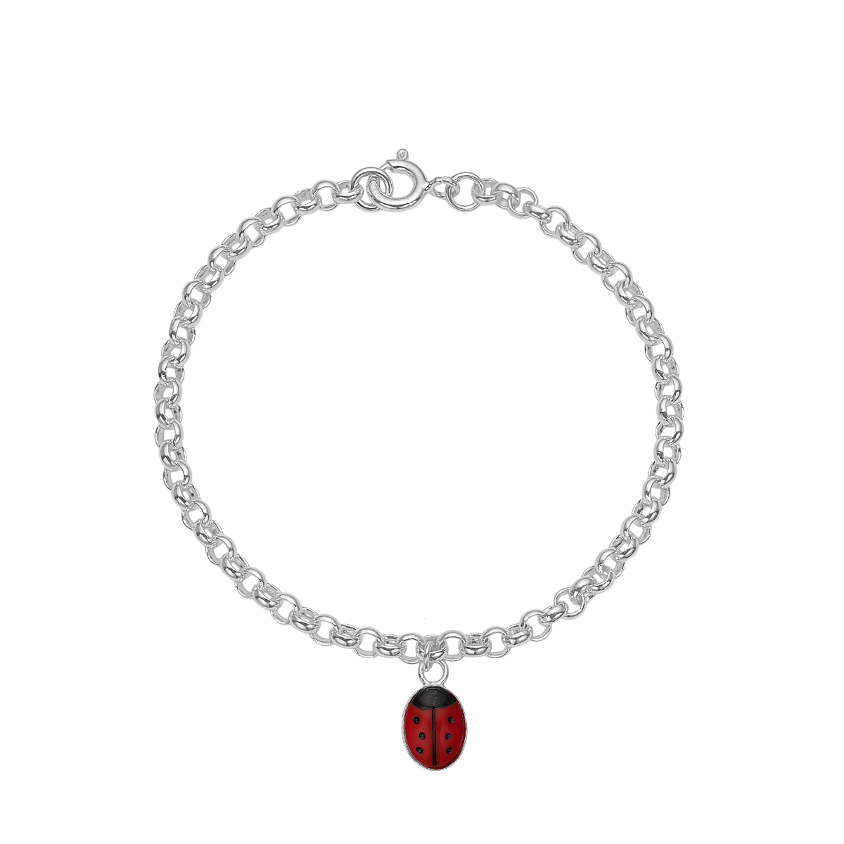 Sølv Børne Armbånd M/Mariehøne 15Cm