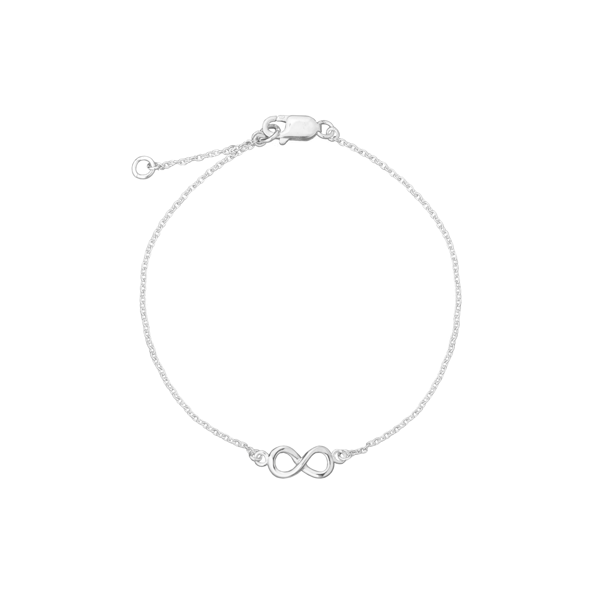 SØLV ARMBÅND M/UENDELIGHEDSTEGN 19CM