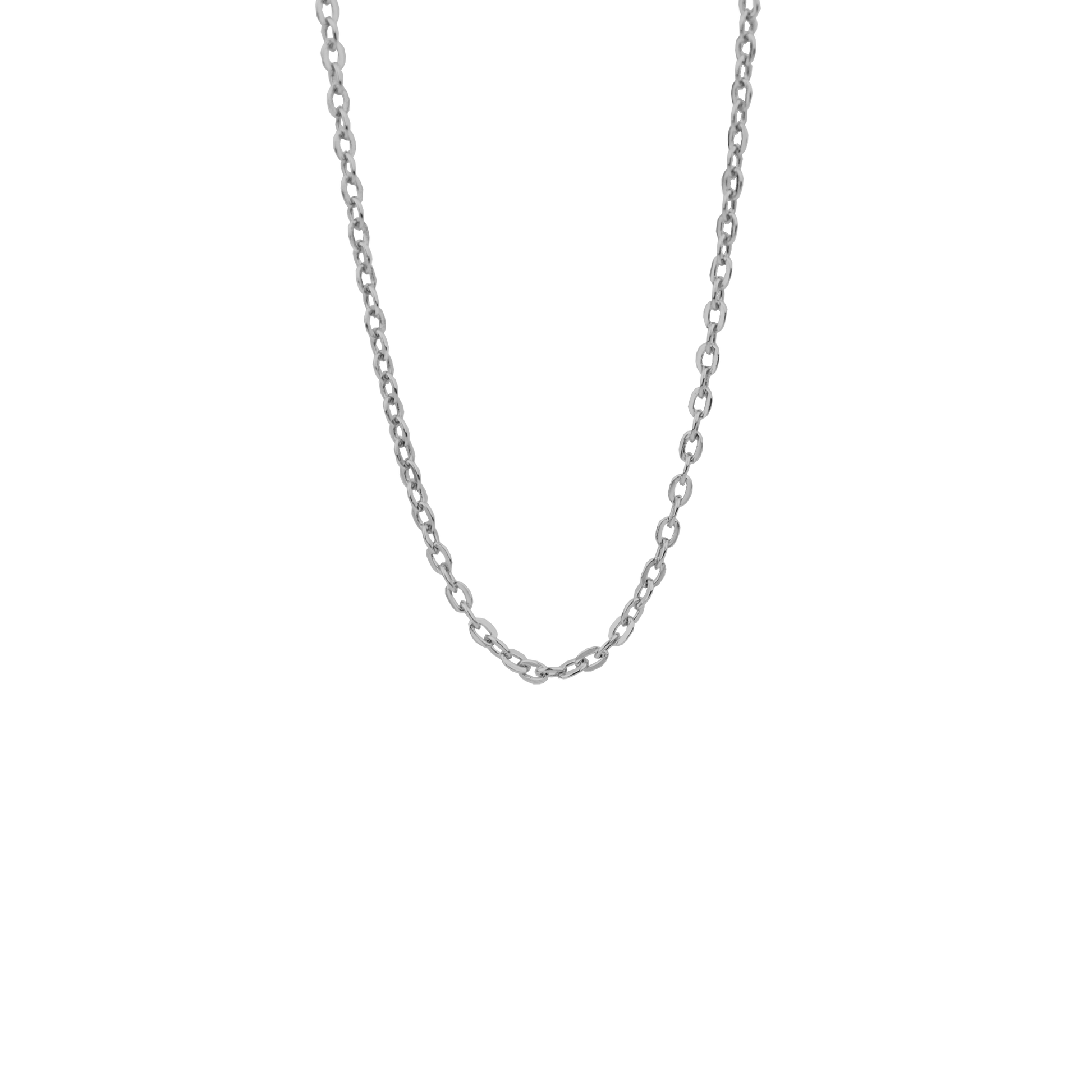Sølv collier flad anker 38cm