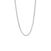 SØLV COLLIER ANKER FLAD 45CM