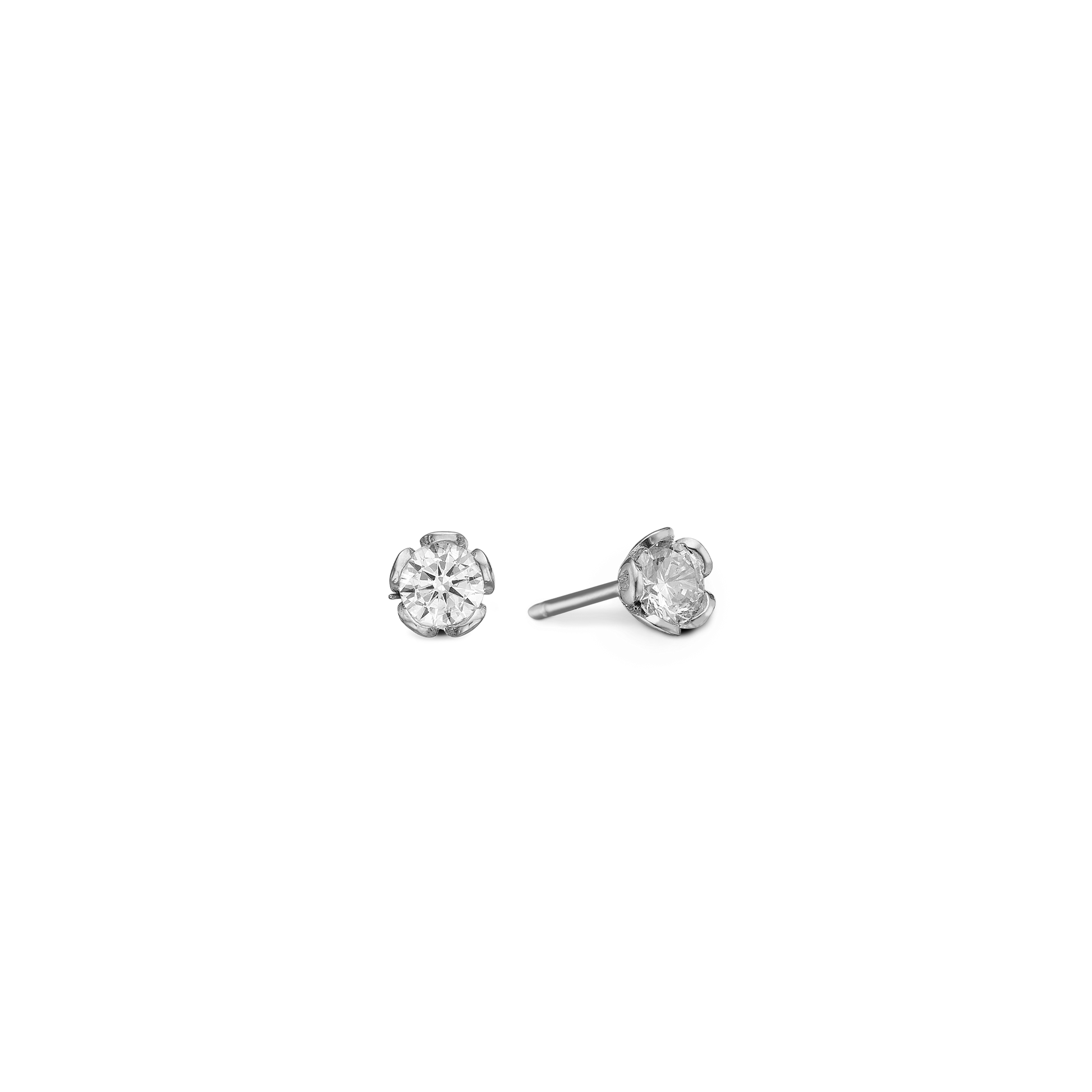 SØLV ØRESTIK M/SY.ZIRCONIA 4,5MM