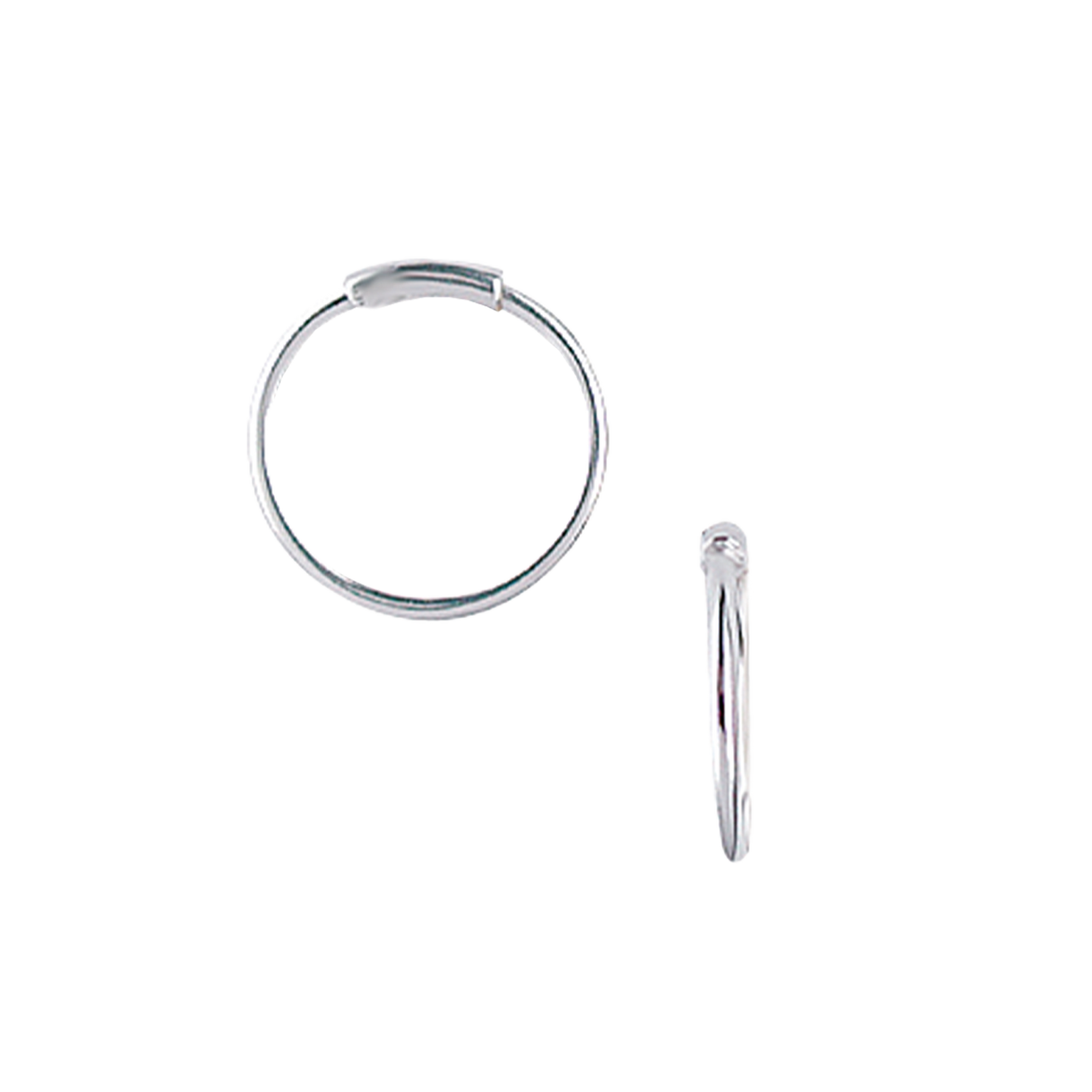 SØLV CREOL 17,5 MM , TRÅD 1MM MASSIV M/V