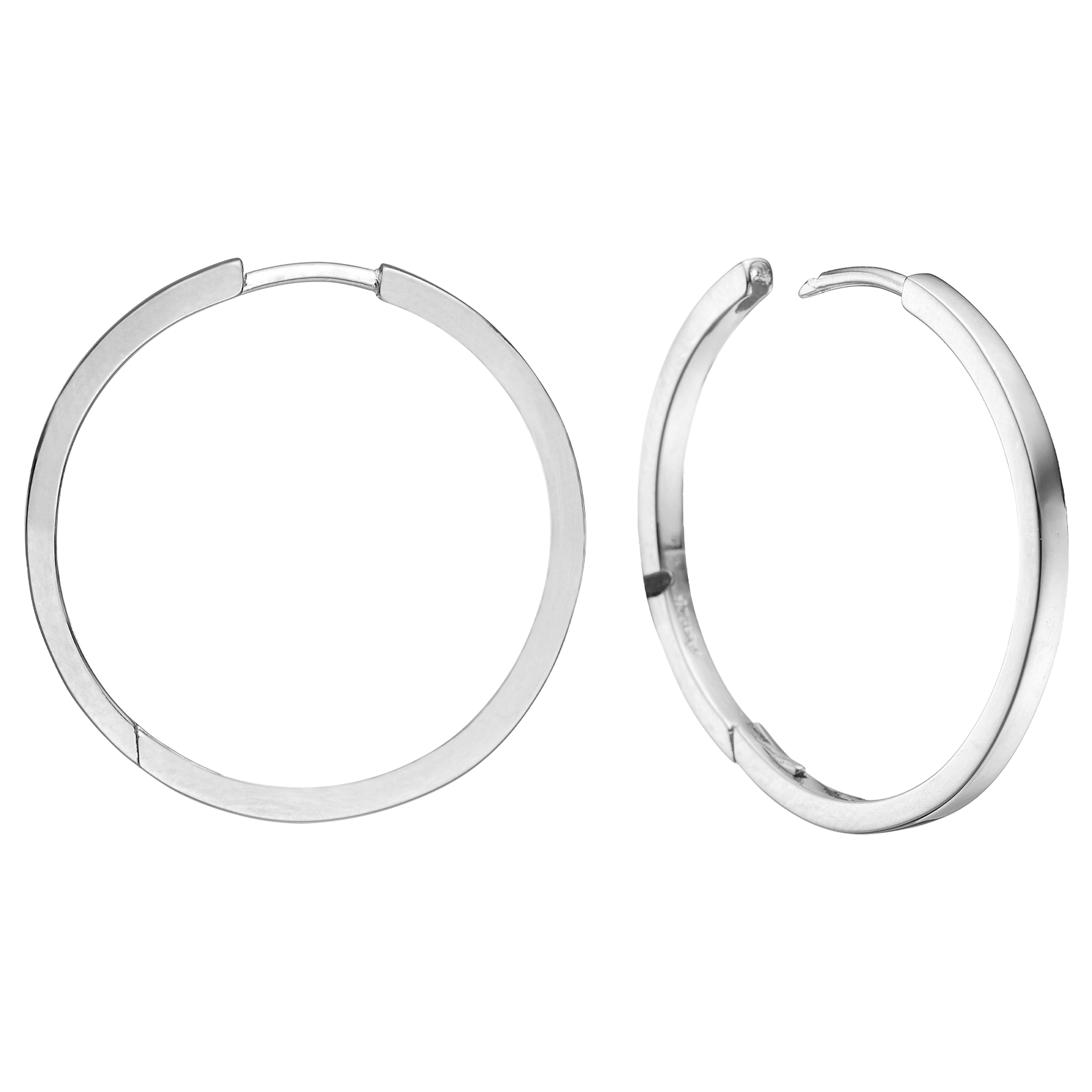 SØLV CREOL  32MM TRÅD 2 MM M/KLAPLÅS