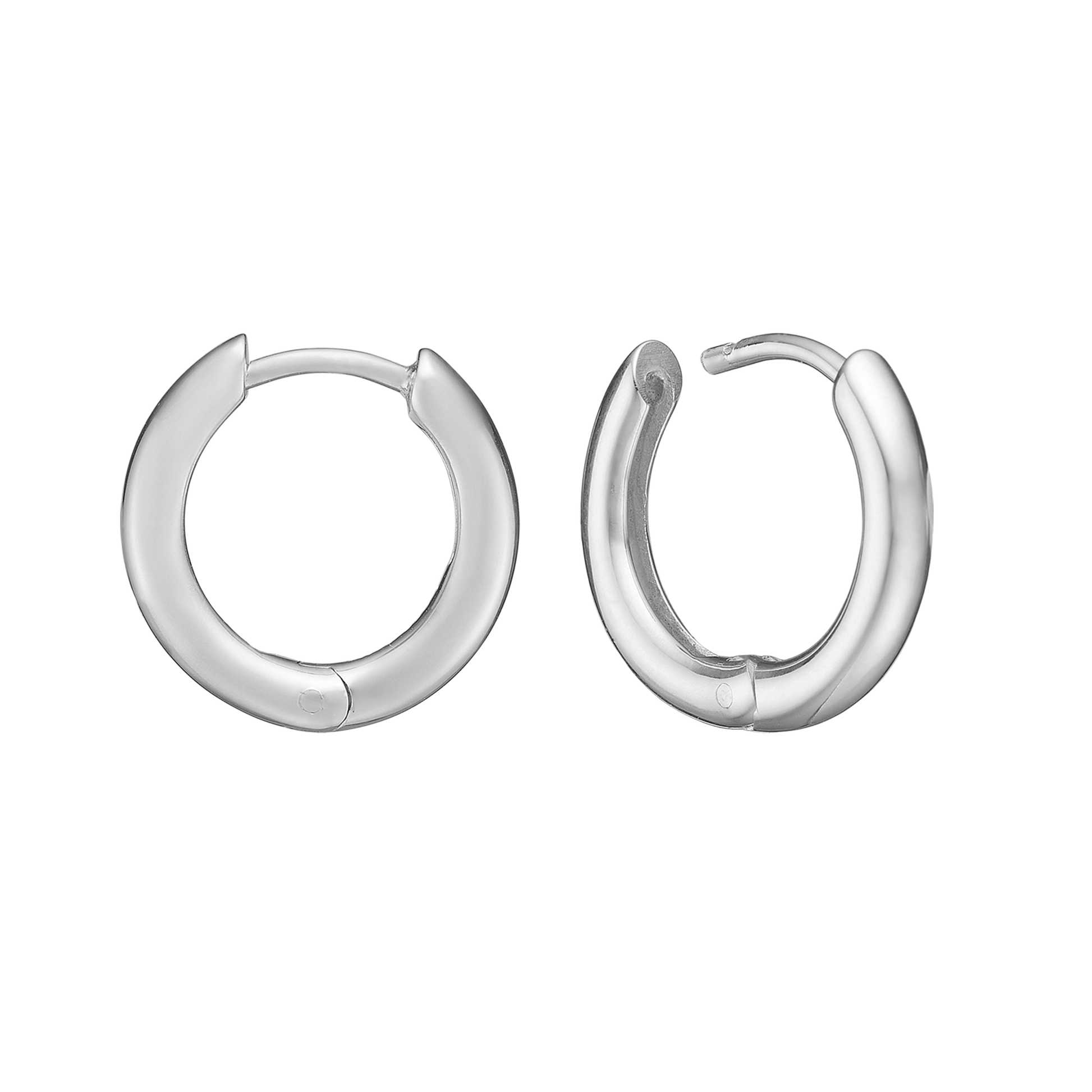 SØLV CREOL 21,5 MM, TRÅD 2,7 MM M/KLAPLÅ