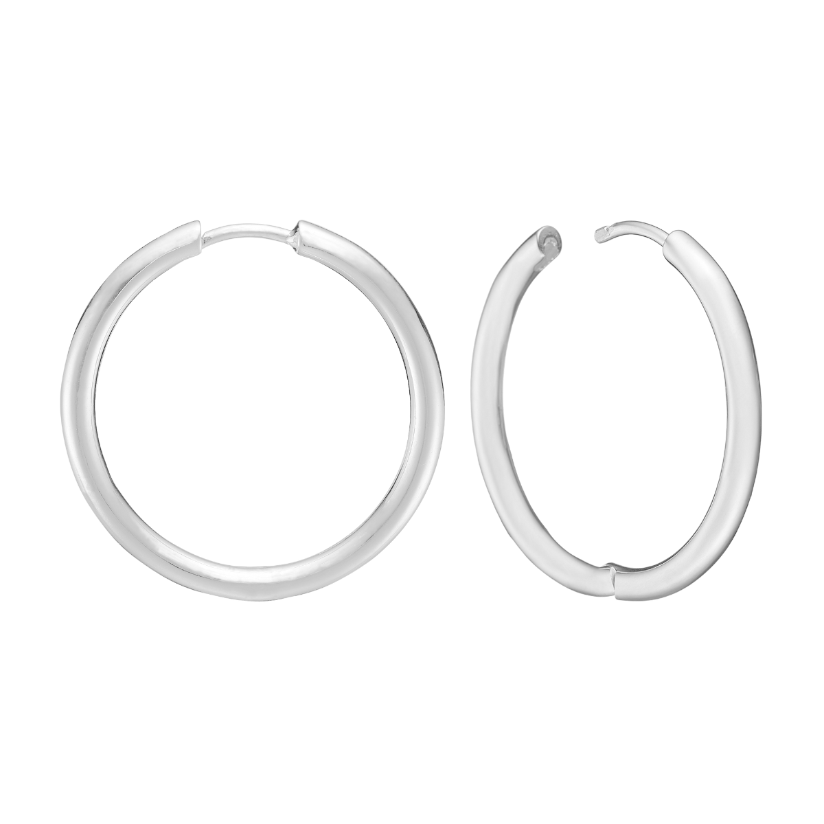 SØLV CREOL 16MM, TRÅD 2,7MM M/KLAPLÅS