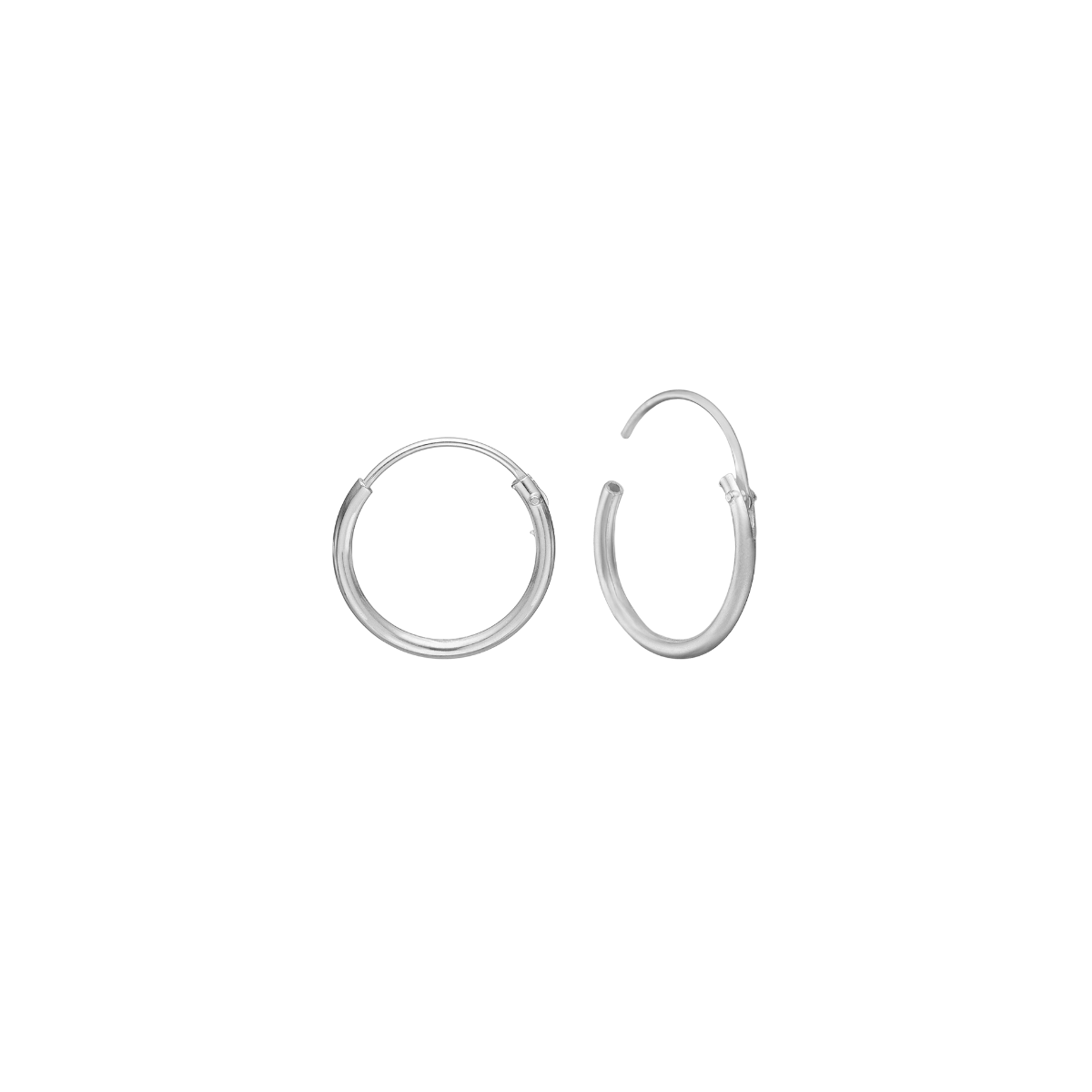 SØLV CREOL 16MM, TRÅD 2,7MM M/KLAPLÅS