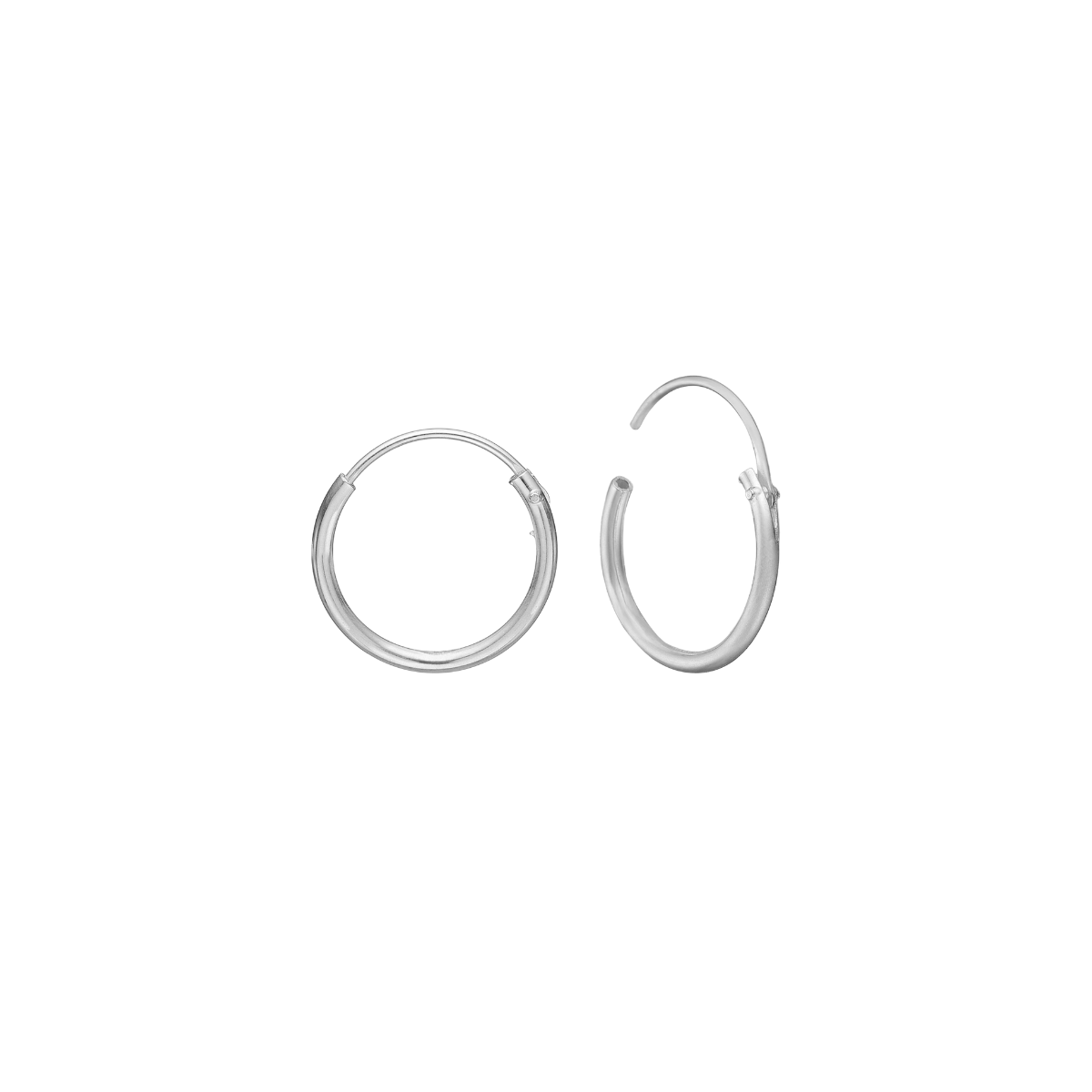 SØLV CREOL 16MM, TRÅD 2,7MM M/KLAPLÅS