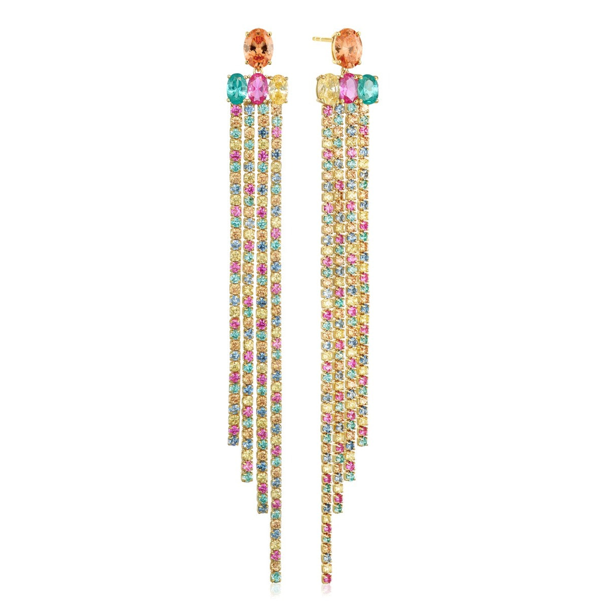  Sif Jakobs Øreringe Capizzi med hvide zirkoner Medio SJ-E42211-CZ-YG