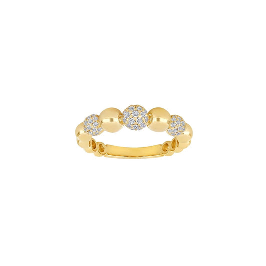14 kt. guld kuglering m/dia 0.42ct W/SI - Urma.dk