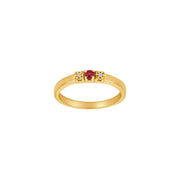 14 kt. guldring m. 0,011ct TW/SI og 0,08 ct rubin - Urma.dk