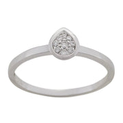 14 kt. hvg. ring, dråbe 0,075 ct W/SI - Urma.dk