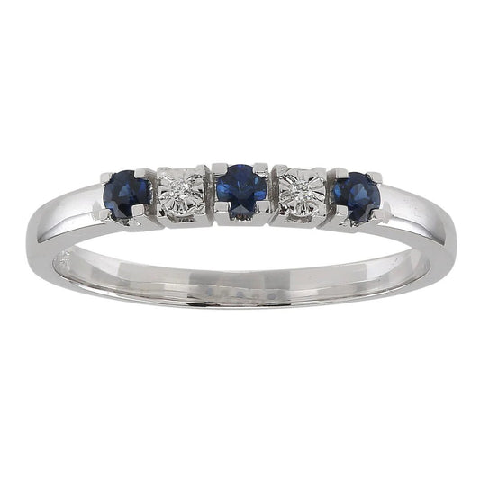 14 kt. hvidguld 0,011ct TW/SI safir 0,23ct - Urma.dk