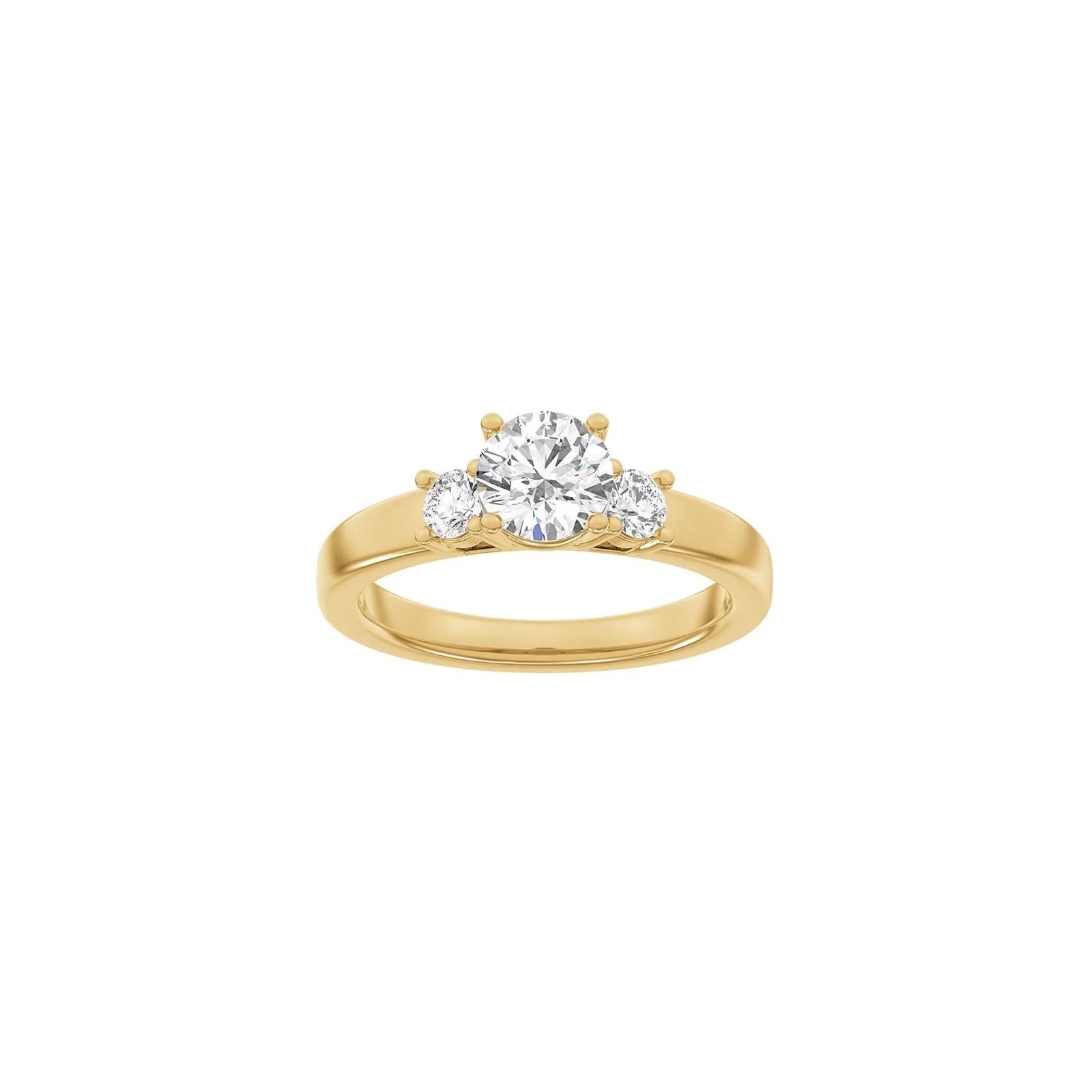 LUXURY Classic rund 14kt. guldsring m. Lab. G. dia. 1,33ct TW/VS2