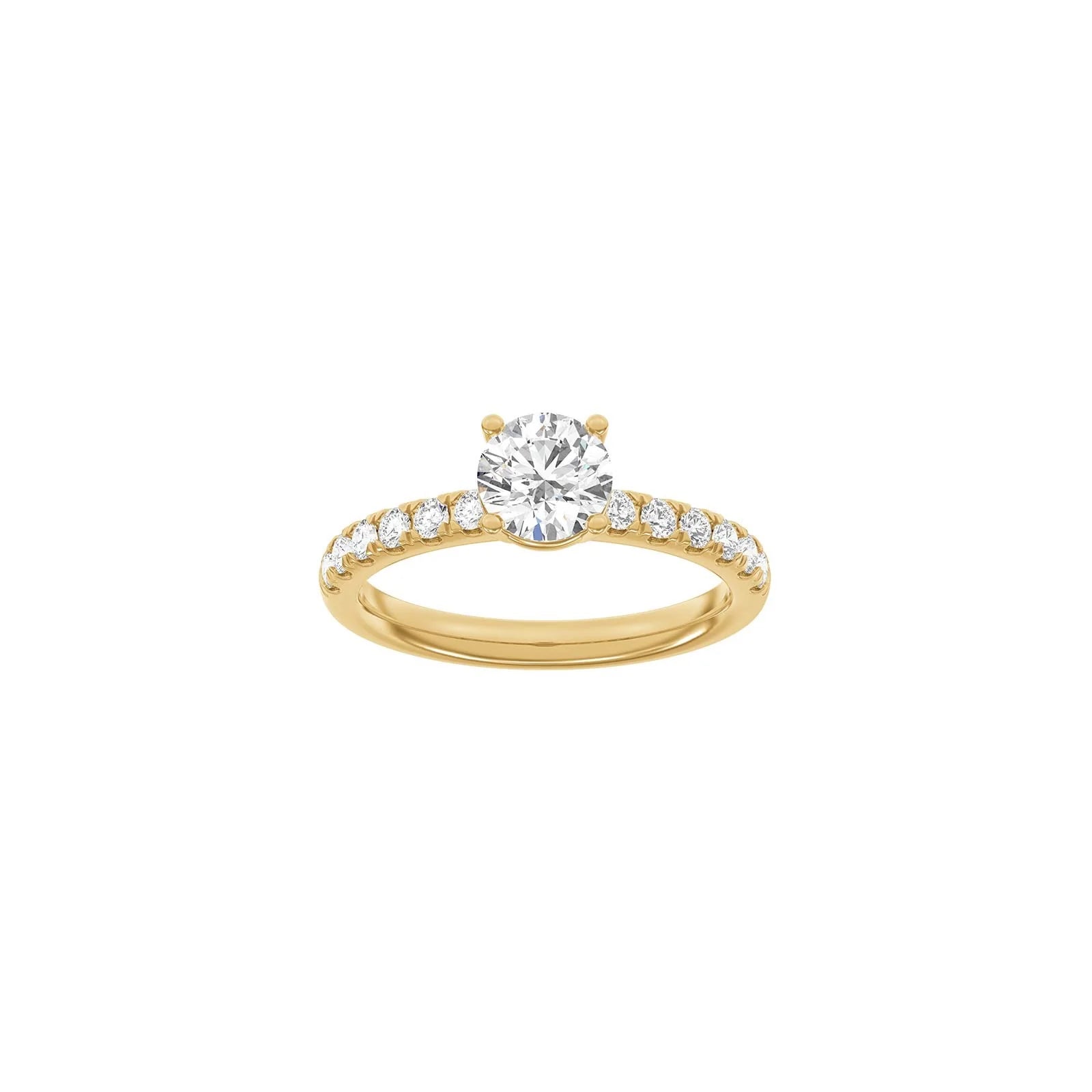 LUXURY Classic rund 14kt. guldsring m. Lab. G. dia. 1,4ct TW/VS2