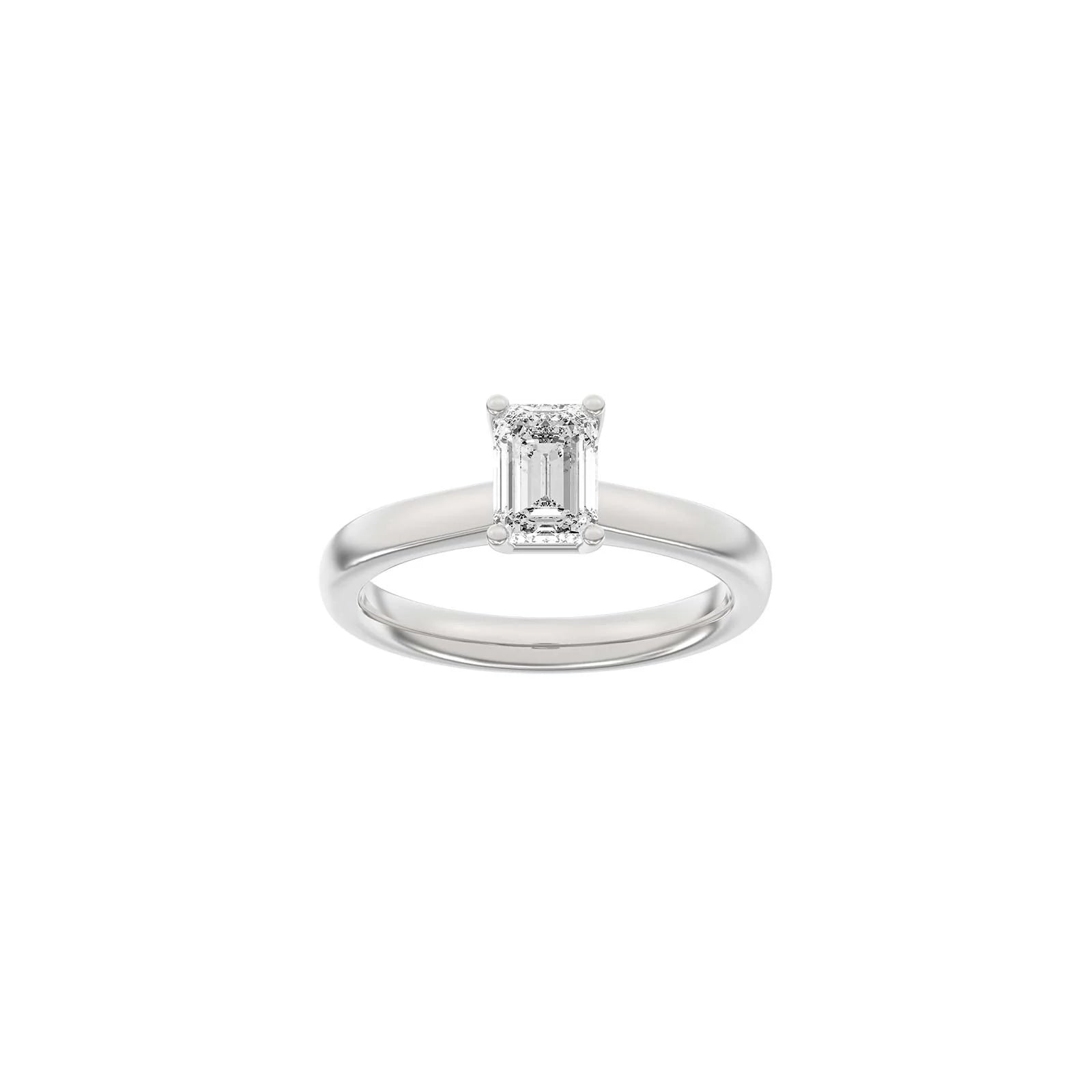 LUXURY Classic firkant 14kt. guldsring m. Lab. G. dia. 1,0ct TW/VS2