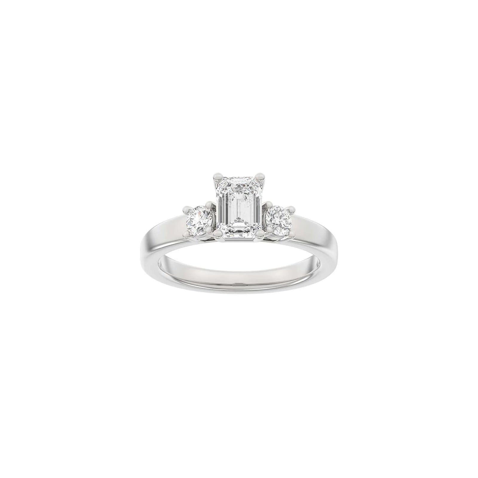 LUXURY Classic firkant 14kt. guldsring m. Lab. G. dia. 1,33ct TW/VS2