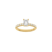LUXURY Classic firkant 14kt. guldsring m. Lab. G. dia. 1,4ct TW/VS2