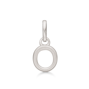 Sølv vedhæng rhodineret bogstav O. Mål: 7 x 6.6 x 3.3 mm.