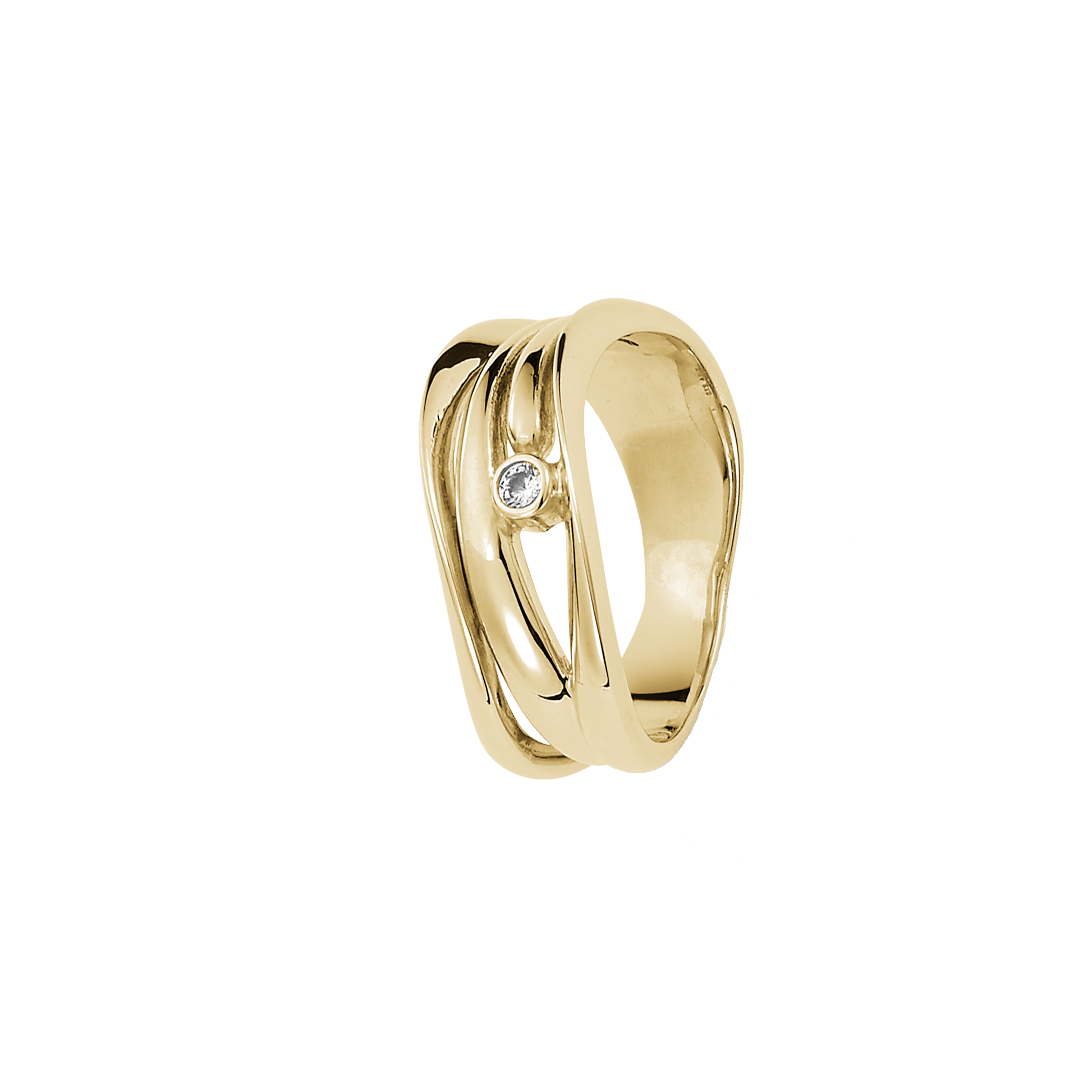 14KT D.RING DIAM.1X0,03CTWSI