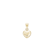 14KT HJERTE DIAM.1 X 0,01 CT W/PI 8,5X9 
