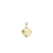 14KT HJERTE DIAM.1 X 0,01 CT W/PI 11 X 1