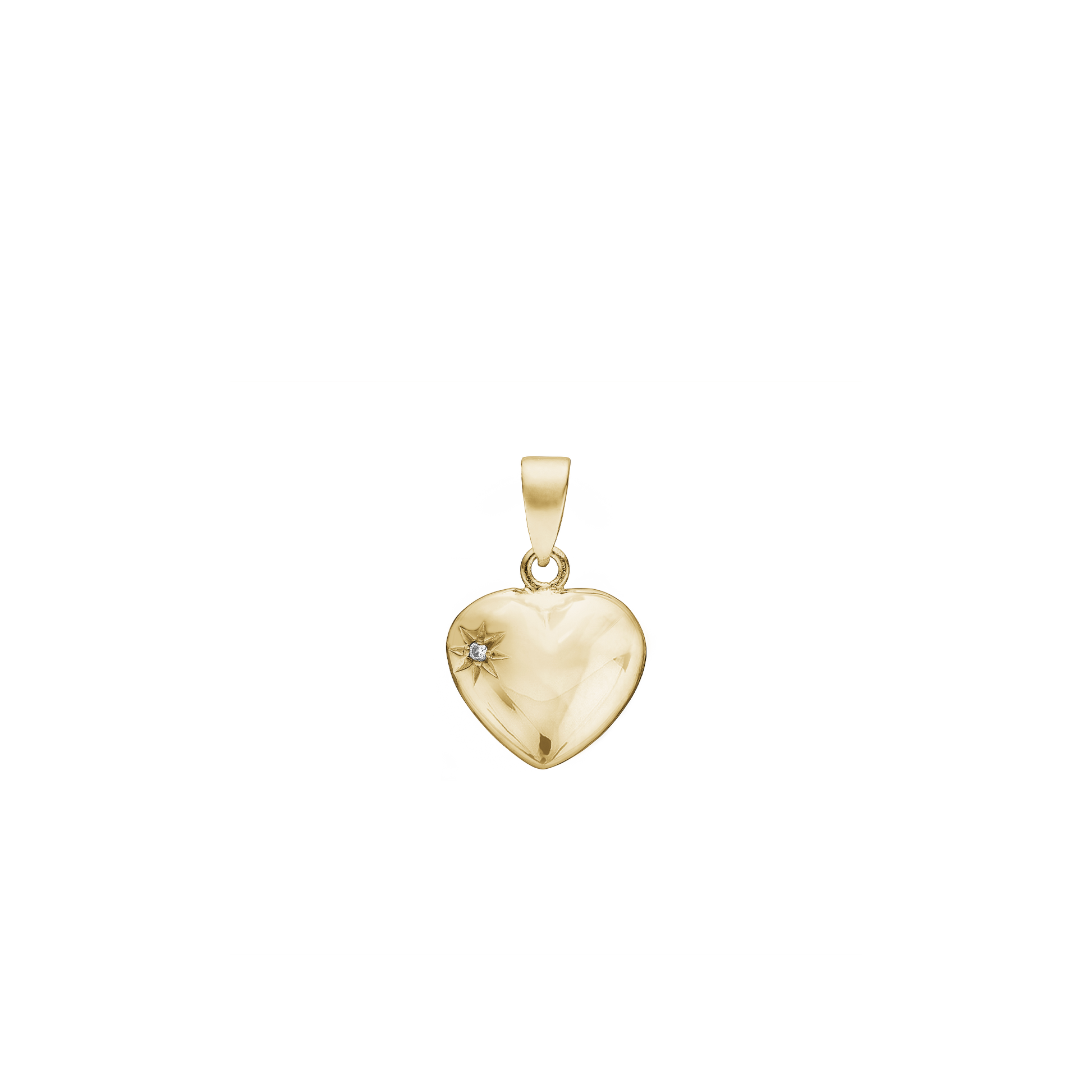 14KT HJERTE DIAM.1 X 0,01 CT W/PI 11 X 1